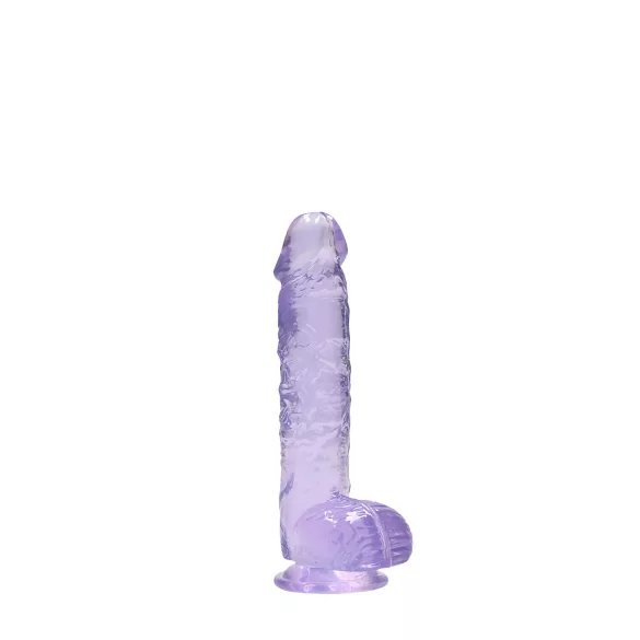 RealRock - doorzichtige realistische dildo - paars - 15 cm