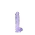 RealRock - doorzichtige realistische dildo - paars - 15 cm