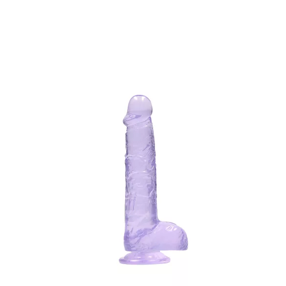 RealRock - doorzichtige realistische dildo - paars - 15 cm