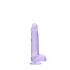 RealRock - doorzichtige realistische dildo - paars - 15 cm
