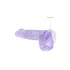 RealRock - doorzichtige realistische dildo - paars - 15 cm