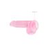 REALROCK - transparante realistische dildo - roze (15 cm)