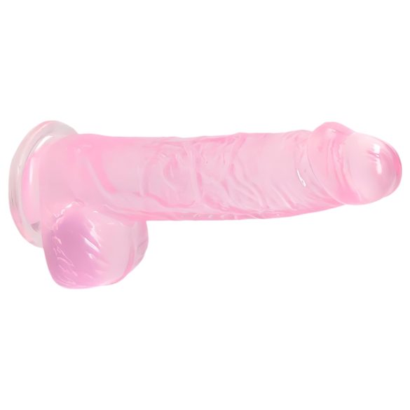 RealRock - realistische dildo - transparant roze - 15cm