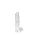 REALROCK - doorzichtige realistische dildo - transparant (15cm)