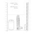 REALROCK - doorzichtige realistische dildo - transparant (15cm)