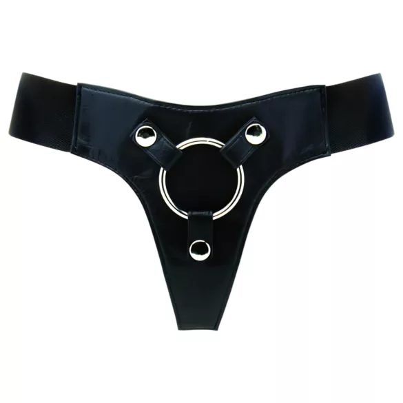 RealRock - elastische slip - voor strap-on harnas - zwart