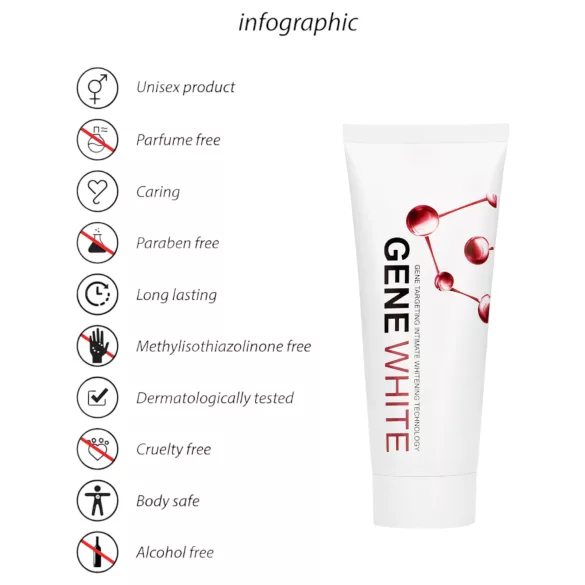 Pharmquests Gene White - huidbleek crème - 100ml