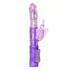   Easytoys Butterfly - vibrator met rotatie en stootfunctie - siliconen - paars