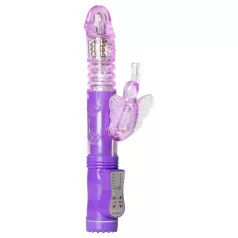   Easytoys Butterfly - vibrator met rotatie en stootfunctie - siliconen - paars