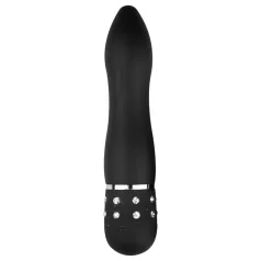 Easytoys - mini vibrator - gebogen diamond design - zwart
