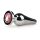 Easytoys Metaal Nr.11 - Roze Steenvorm Anale Plug - Zilver (3,5 cm)