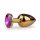 Easytoys Metaal No.1 - Gouden Anale Plug met Paarse Steen (2,5 cm)