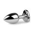 Easytoys Metaal No.2 - Anale Plug met Hartvormige Steen (Zilver-Wit)