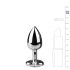 Easytoys Metaal No.2 - Anale Plug met Hartvormige Steen (Zilver-Wit)