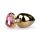 Easytoys Metaal Nr. 8 - anale plug met hartvormige basis - goud-roze (3,5 cm)