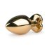 Easytoys Metaal Nr. 8 - anale plug met hartvormige basis - goud-roze (3,5 cm)