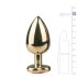 Easytoys Metaal Nr. 8 - anale plug met hartvormige basis - goud-roze (3,5 cm)