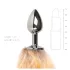 Easytoys Fox NO1 - metalen buttplug met vossenstaart - zilver-rood