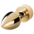 Easytoys Fox NO13 - metalen buttplug met vossenstaart (goud-wit)