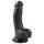 Easytoys - zuignap dildo met ballen (15cm) - zwart