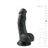 Easytoys - zuignap dildo met testikels (15 cm) - zwart
