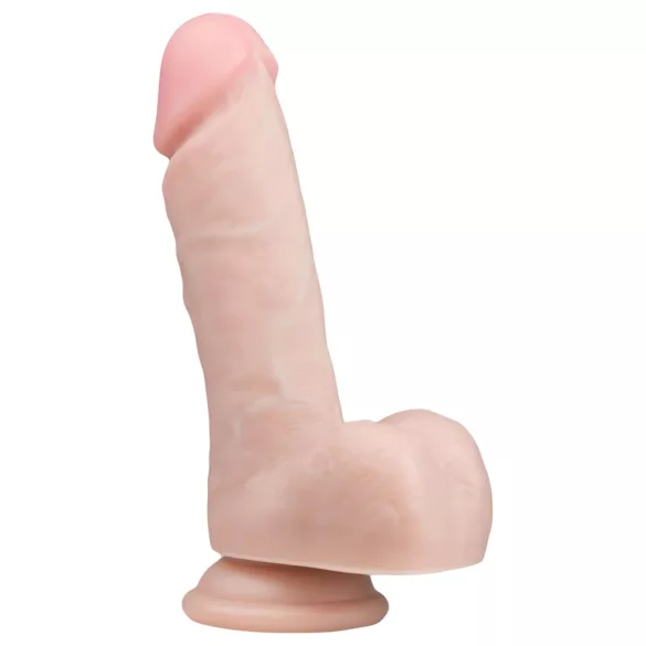 Easytoys - dildo met zuignap en ballen - 17,5 cm - huidkleur