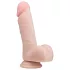 Easytoys - dildo met zuignap en ballen - 17,5 cm - huidkleur