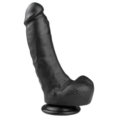 Easytoys - dildo met zuignap en ballen - 20cm - zwart