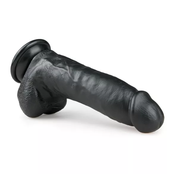 Easytoys - dildo met zuignap en ballen - 20cm - zwart