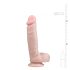 Easytoys - zuignap dildo met ballen (22,5 cm) - huidkleurig