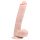 Easytoys - zuignap dildo met ballen groot (26,5cm) - naturel