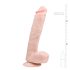 Easytoys - zuignap dildo met ballen groot (26,5cm) - naturel