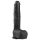 Easytoys - grote dildo met zuignap en balletjes (29,5cm) - zwart