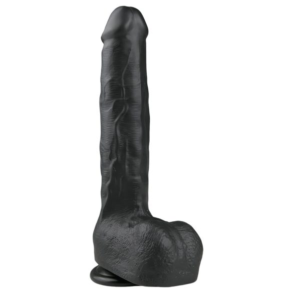 Easytoys - grote dildo met zuignap en testikels (29,5 cm) - zwart