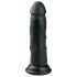 Easytoys - levensechte dildo met zuignap (15,5 cm) - zwart