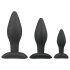 Easytoys Rocket - anale plugset - zwart (3-delig)