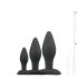 Easytoys Rocket - anale plugset - zwart (3-delig)