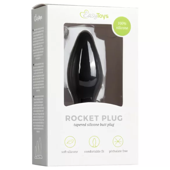 Easytoys - siliconen buttplug - klein - zwart