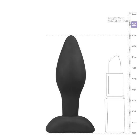 Easytoys - siliconen buttplug - klein - zwart