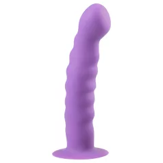 Easytoys - dildo met zuignap - golvend - siliconen - paars