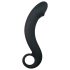 EasyToys Gebogen Dong - siliconen anale dildo (zwart)