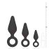 Easytoys - anale plug set met ringen - 3 stuks (zwart)