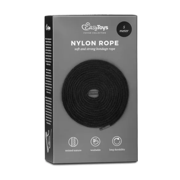 Easytoys Rope - bondage touw (5 m, zwart)