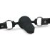 Easytoys - mondknevelaar met interne dildo (zwart)