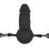 EasyToys - mondknevel met interne dildo (zwart)