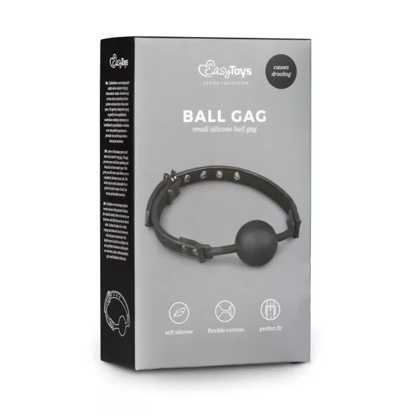 Easytoys - siliconen ballgag - zwart