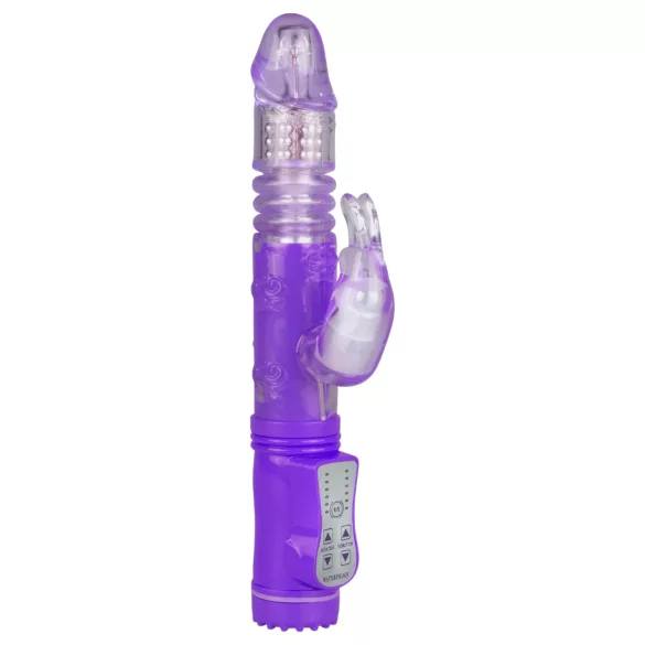 Easytoys Bunny - rabbit vibrator - roterend en stotend - siliconen paars