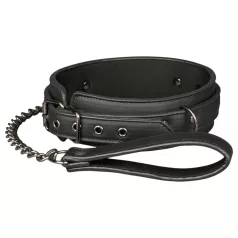 Easytoys - fetis halsband met lijn - zwart