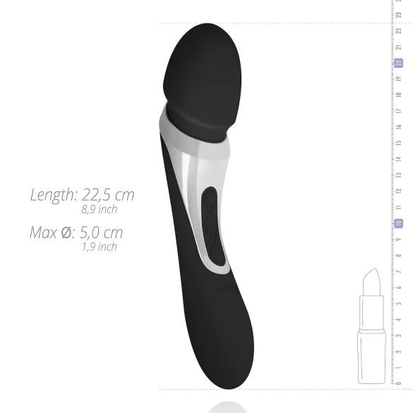 Sway No.1 Wand - oplaadbare 2-in-1 massage vibrator - zwart