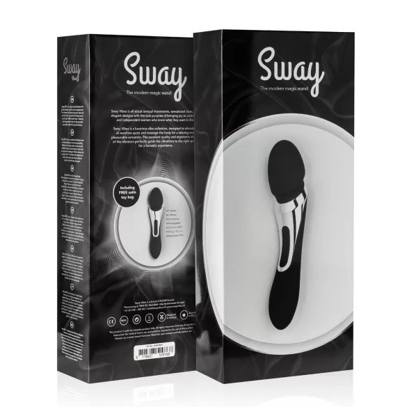 Sway No.1 Wand - oplaadbare 2-in-1 massage vibrator - zwart
